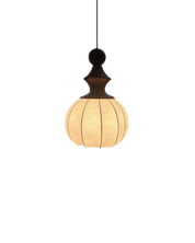 Trójkolorowa Lampa Sufitowa LED | Drewniana Podstawa