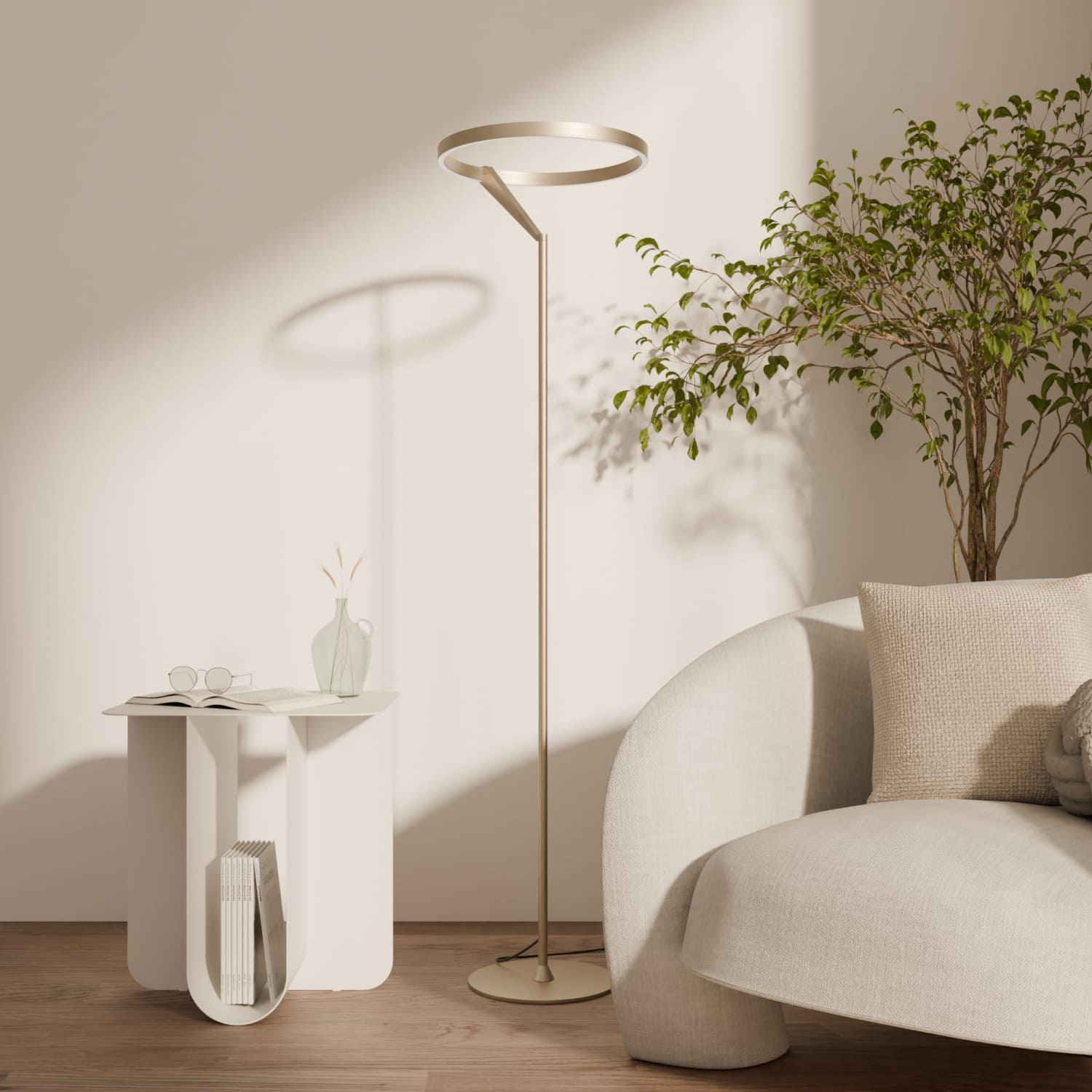 Smukła lampa podłogowa LED z podwójnym kierunkiem światła – nowoczesny design