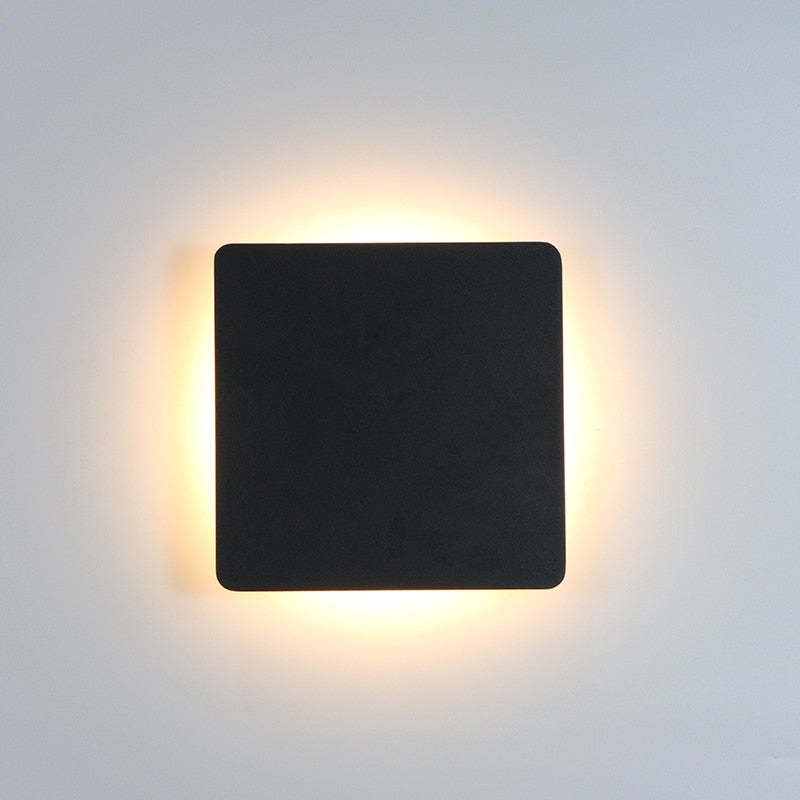 Wewnętrzna Lampa Ścienna LED | Czarna/Biała, Okrągła/Kwadratowa