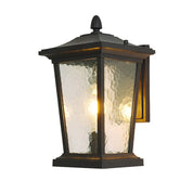 Wodoodporna Zewnętrzna Lampa Ścienna z Kloszem Szklanym w Stylu Farmhouse