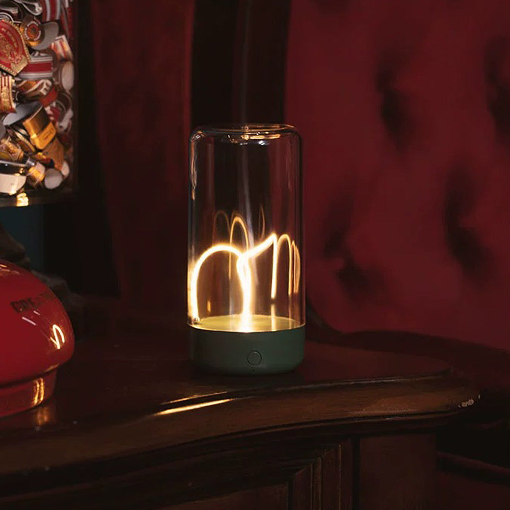 Współczesna Mini Lampa Stołowa z Przezroczystego Akrylu z Magnetyczną Podstawą