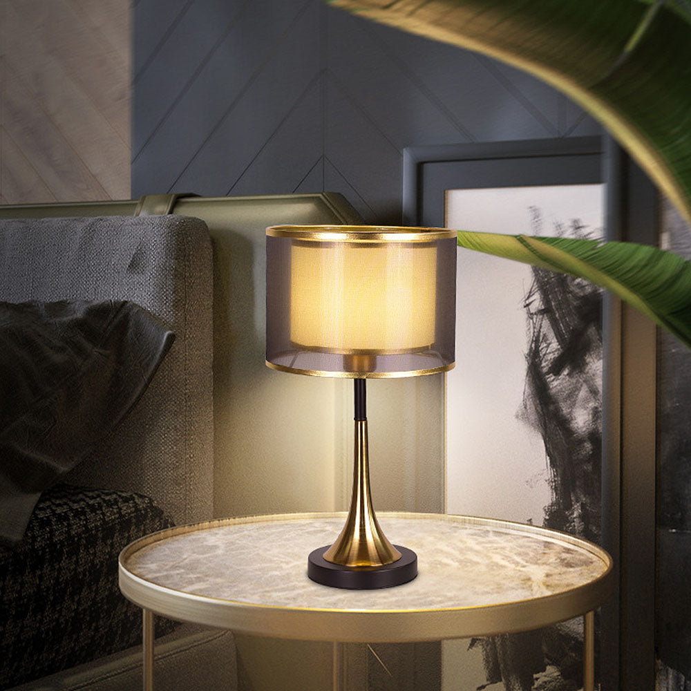 Złota Lampa Stołowa | Lampy do Sypialni