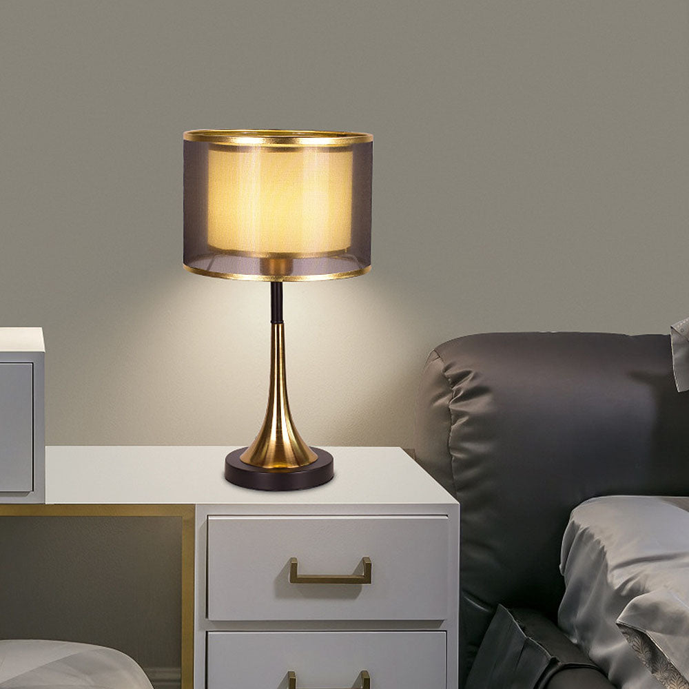 Złota Lampa Stołowa | Lampy do Sypialni