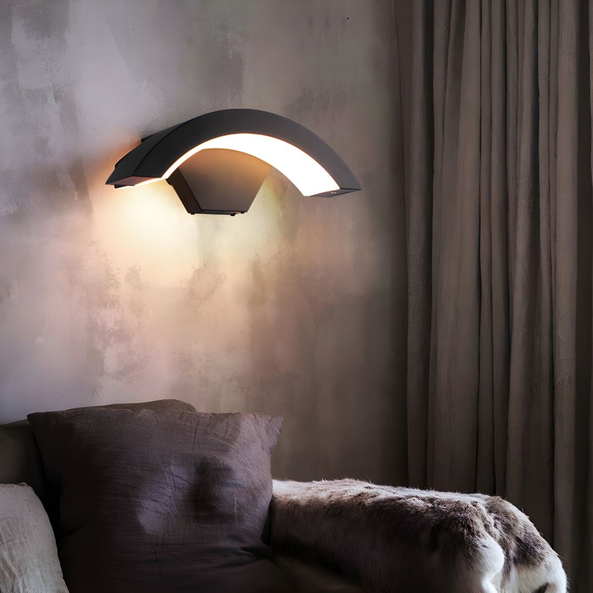 Zakrzywiona Zewnętrzna Lampa Ścienna LED do Elewacji
