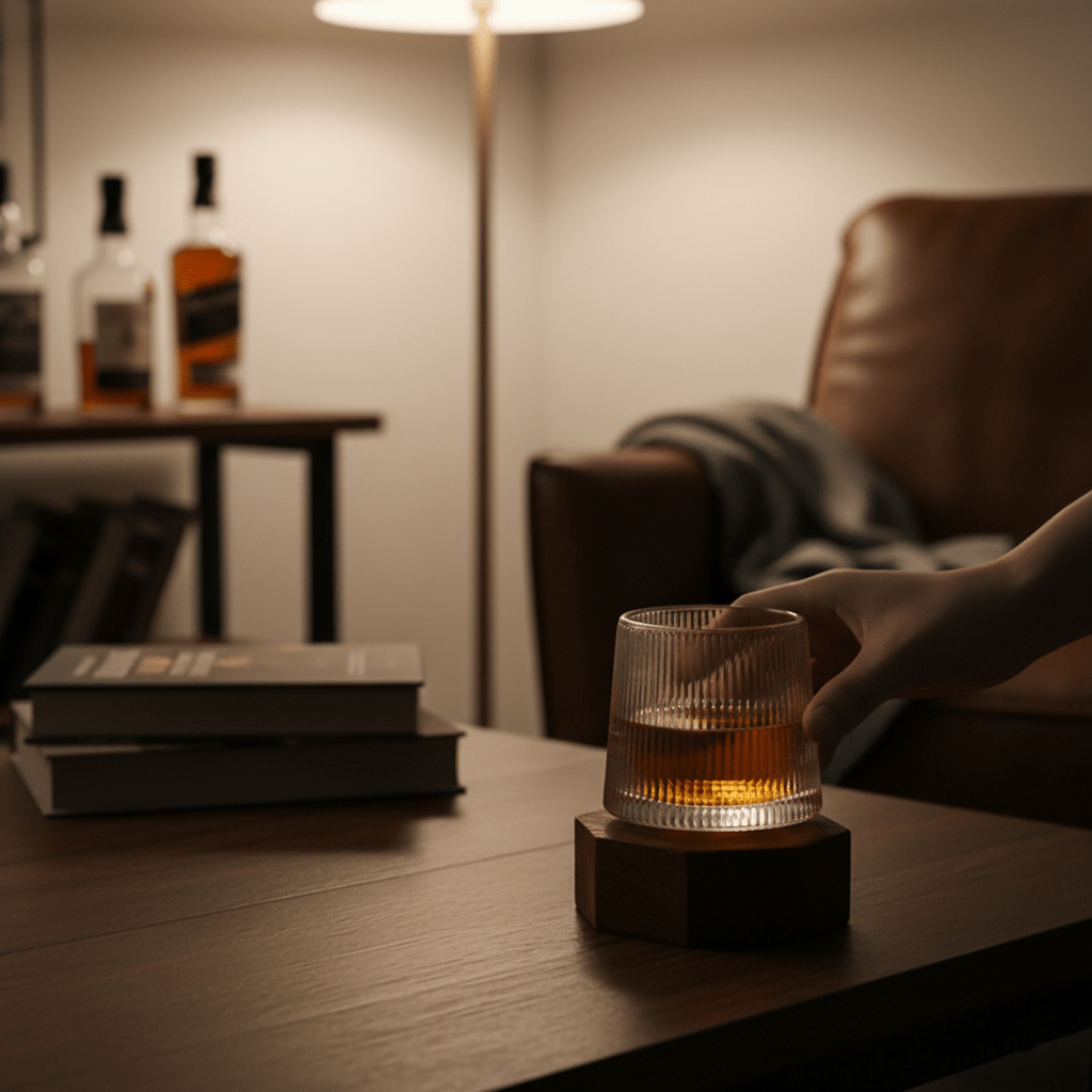 Zestaw 3 japońskich szklanek do whisky z przezroczystego szkła