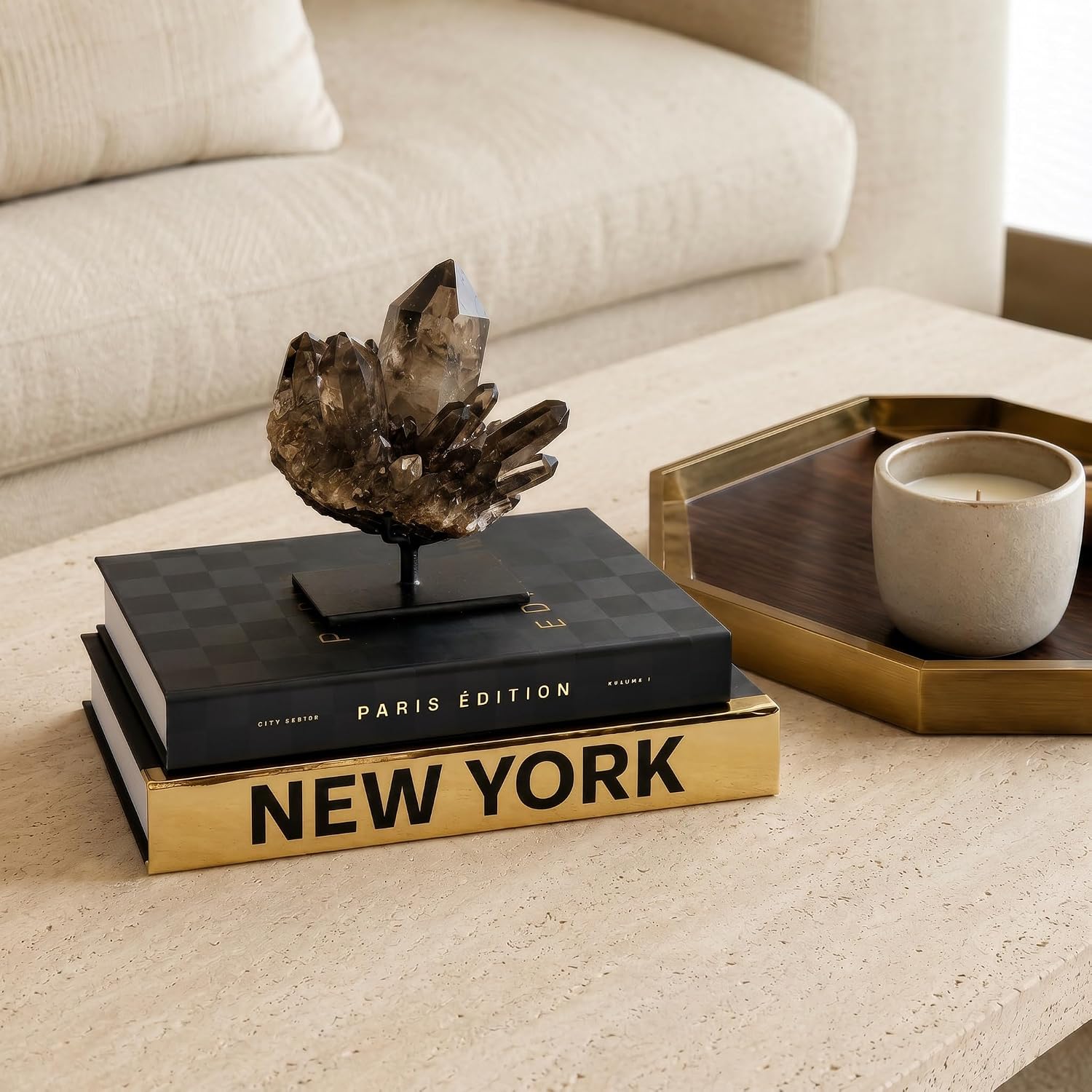 Decorative Storage Book Set (Black and Gold)
