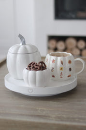 Zestaw ceramicznych pojemników w kształcie dyni