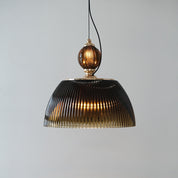 Zielona Szklana Lampa Wisząca w Stylu Retro