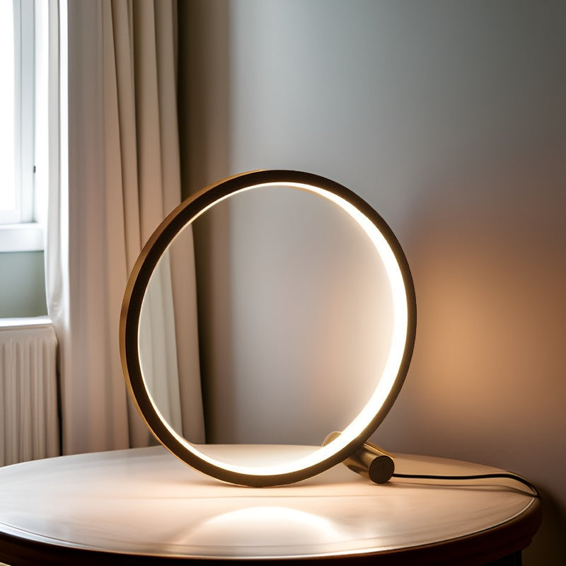 Ściemnialna Lampa Stołowa w Kształcie Koła