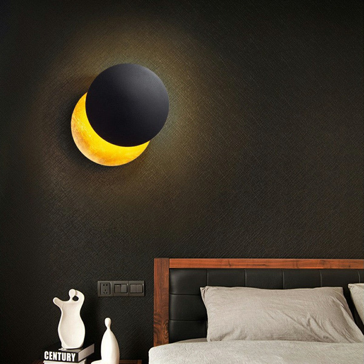 Ścienna Lampa LED z Efektem Zaćmienia Księżyca