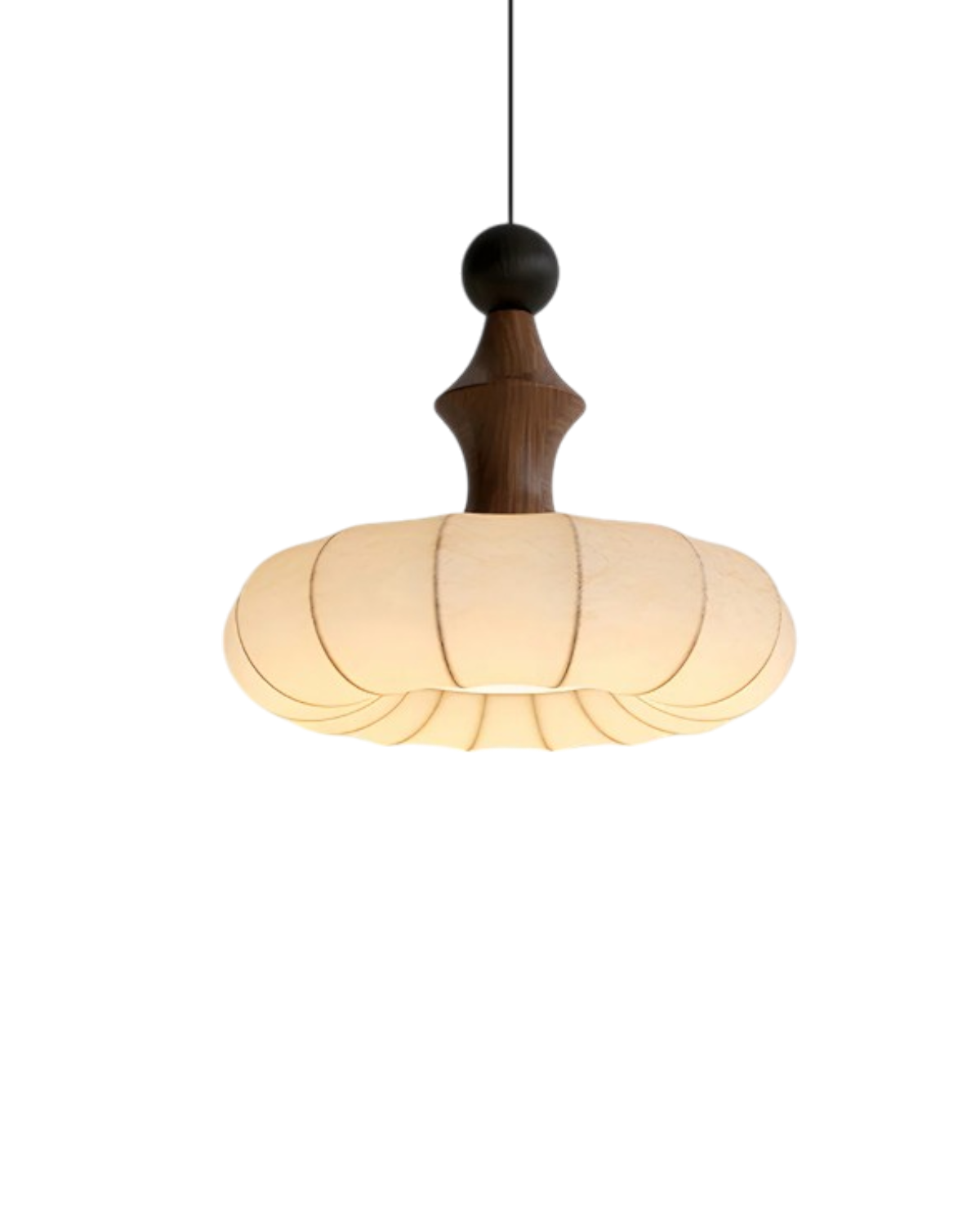 Trójkolorowa Lampa Sufitowa LED | Drewniana Podstawa