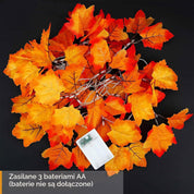 Maple Leaf LED String Lights 3 m – Battery Operated